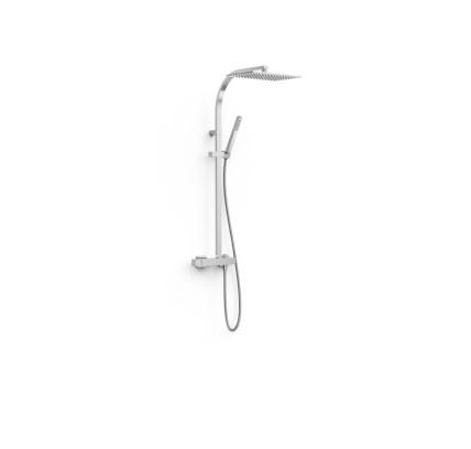 CONJUNTO DE GRIFO MONOMANDO MURAL DE 2 VÍAS PARA DUCHA TRES SLIM CROMO 20219101