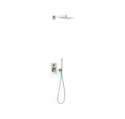 KIT DE GRIFO MONOMANDO EMPOTRADO DE 2 VÍAS RAPID-BOX PARA DUCHA TRES SLIM ACERO 20238004AC