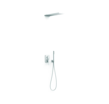 KIT DE GRIFO MONOMANDO EMPOTRADO DE 2 VÍAS RAPID-BOX PARA DUCHA TRES SLIM BLANCO MATE 20238005BM