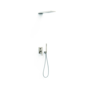 KIT DE GRIFO MONOMANDO EMPOTRADO DE 2 VÍAS RAPID-BOX PARA DUCHA TRES SLIM ACERO 20238005AC