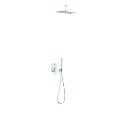 KIT DE GRIFO MONOMANDO EMPOTRADO DE 2 VÍAS RAPID-BOX PARA DUCHA TRES SLIM CROMO 20238003
