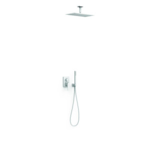 KIT DE GRIFO MONOMANDO EMPOTRADO DE 2 VÍAS RAPID-BOX PARA DUCHA TRES SLIM BLANCO MATE 20238003BM