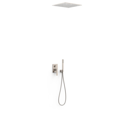 KIT DE GRIFO MONOMANDO EMPOTRADO DE 2 VÍAS RAPID-BOX PARA DUCHA TRES SLIM ACERO 20238006AC