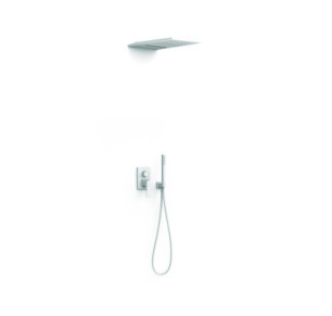 KIT DE GRIFO MONOMANDO EMPOTRADO DE 3 VÍAS RAPID-BOX PARA DUCHA TRES SLIM BLANCO MATE 20237301BM