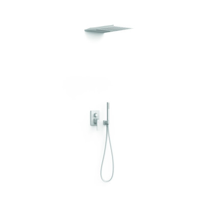 KIT DE GRIFO MONOMANDO EMPOTRADO DE 3 VÍAS RAPID-BOX PARA DUCHA TRES SLIM BLANCO MATE 20237301BM