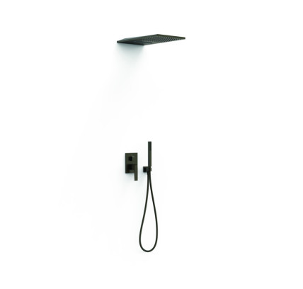 KIT DE GRIFO MONOMANDO EMPOTRADO DE 3 VÍAS RAPID-BOX PARA DUCHA TRES SLIM NEGRO BRONCE 20237301KMB