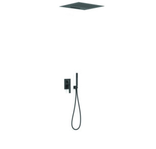 KIT DE GRIFO MONOMANDO EMPOTRADO DE 3 VÍAS RAPID-BOX PARA DUCHA TRES SLIM NEGRO MATE 20237302NM