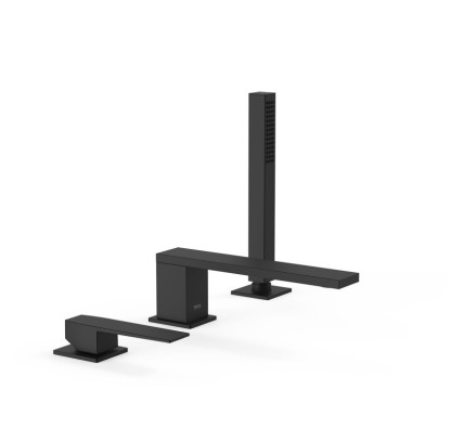 GRIFO MONOMANDO PARA BORDE DE BAÑERA TRES SLIM NEGRO MATE 20216103NM