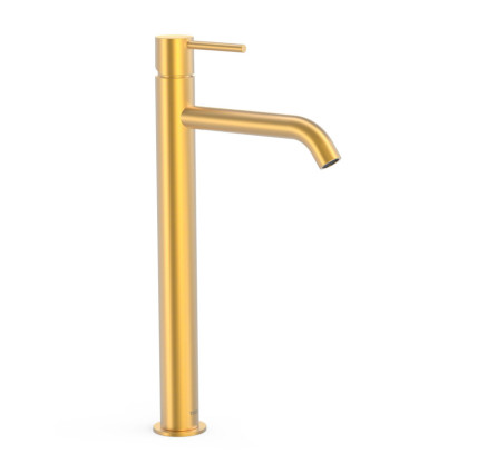 GRIFO MONOMANDO XL PARA LAVABO TRES STUDY ORO MATE 24K 26230801OM