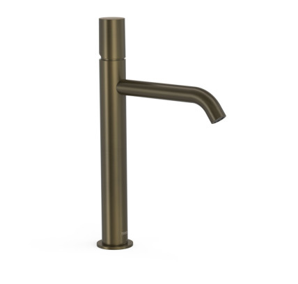 GRIFO MONOMANDO ALTO PARA LAVABO TRES STUDY NEGRO BRONCE 26130701KMB