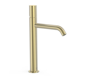 GRIFO MONOMANDO ALTO PARA LAVABO TRES STUDY CAVA DORADO 26130701CA