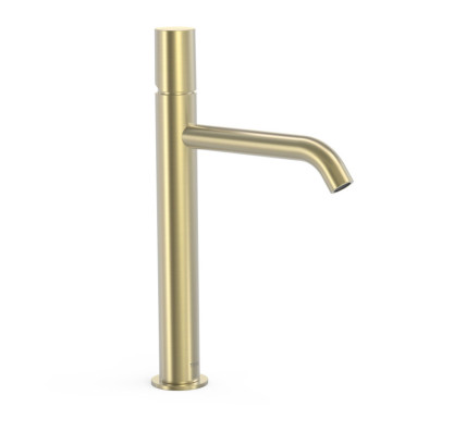 GRIFO MONOMANDO ALTO PARA LAVABO TRES STUDY CAVA DORADO 26130701CA