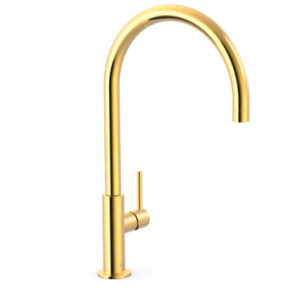 GRIFO MONOMANDO XL CON MANETA LATERAL PARA LAVABO TRES STUDY ORO 24K 26290401OR