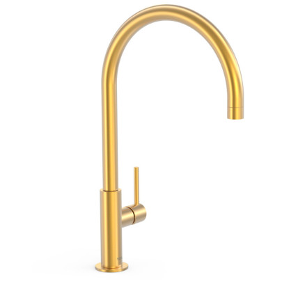 GRIFO MONOMANDO XL CON MANETA LATERAL PARA LAVABO TRES STUDY ORO MATE 24K 26290401OM