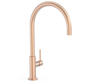 GRIFO MONOMANDO XL CON MANETA LATERAL PARA LAVABO TRES STUDY ORO ROSA MATE 24K 26290401OPM