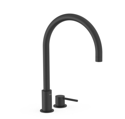 GRIFO MONOMANDO DE REPISA PARA LAVABO TRES STUDY NEGRO MATE 26110501NM