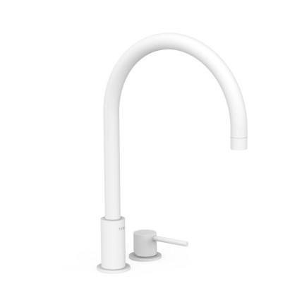 GRIFO MONOMANDO DE REPISA PARA LAVABO TRES STUDY BLANCO MATE 26110501BM