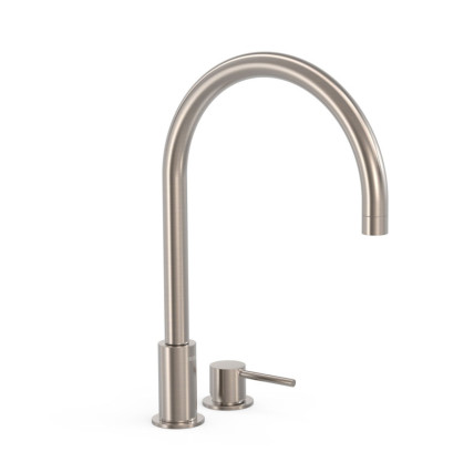 GRIFO MONOMANDO DE REPISA PARA LAVABO TRES STUDY ACERO 26110501AC
