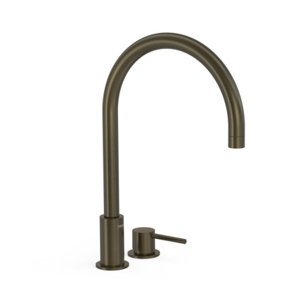 GRIFO MONOMANDO DE REPISA PARA LAVABO TRES STUDY NEGRO BRONCE 26110501KMB