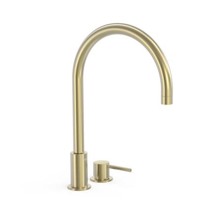 GRIFO MONOMANDO DE REPISA PARA LAVABO TRES STUDY CAVA DORADO 26110501CA