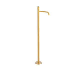 GRIFO MONOMANDO CON TOMA A SUELO PARA LAVABO TRES STUDY ORO MATE 24K 26285306OM