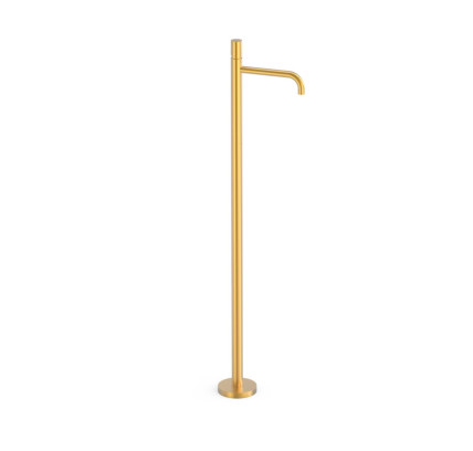 GRIFO MONOMANDO CON TOMA A SUELO PARA LAVABO TRES STUDY ORO MATE 24K 26285306OM