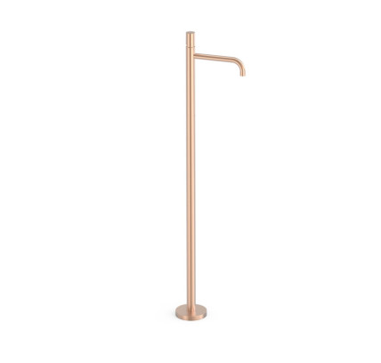 GRIFO MONOMANDO CON TOMA A SUELO PARA LAVABO TRES STUDY ORO ROSA MATE 24K 26285306OPM
