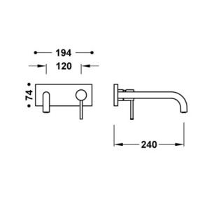 PIEZA VISTA PARCUERPO EMPOTRADO DE LAVABO TRES STUDY NEGRO MATE 26230032NM