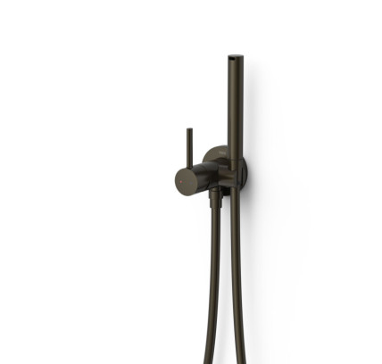 GRIFO MONOMANDO EMPOTRADO CON DUCHA PARA INODORO TRES STUDY NEGRO BRONCE 134123KMB