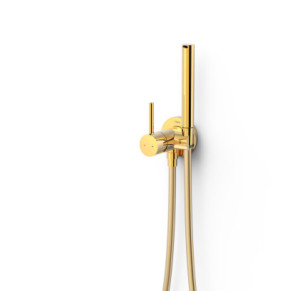 GRIFO MONOMANDO EMPOTRADO CON DUCHA PARA INODORO TRES STUDY ORO 24K 134123OR