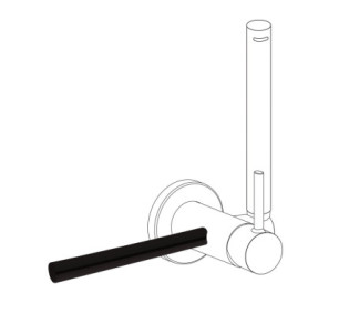 ACCESORIO PORTA TOALLAS PARA GRIFO CON DUCHA PARA INODORO TRES STUDY NEGRO MATE 03412401NM