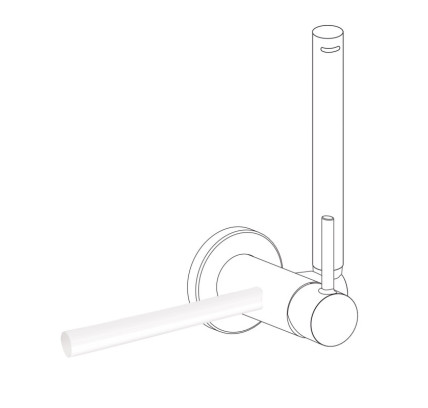 ACCESORIO PORTA TOALLAS PARA GRIFO CON DUCHA PARA INODORO TRES STUDY BLANCO MATE 03412401BM