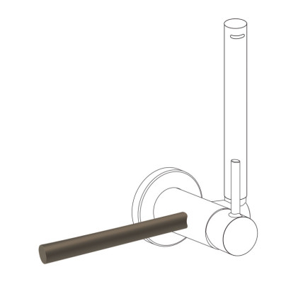 ACCESORIO PORTA TOALLAS PARA GRIFO CON DUCHA PARA INODORO TRES STUDY NEGRO BRONCE 03412401KMB