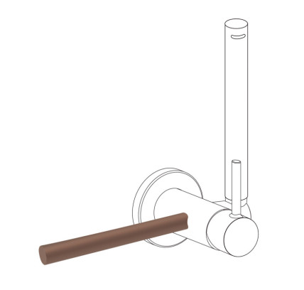 ACCESORIO PORTA TOALLAS PARA GRIFO CON DUCHA PARA INODORO TRES STUDY VOLCANIC 03412401VO