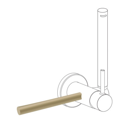 ACCESORIO PORTA TOALLAS PARA GRIFO CON DUCHA PARA INODORO TRES STUDY CAVA DORADO 03412401CA