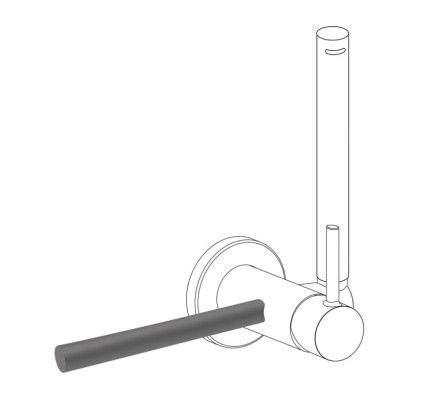 ACCESORIO PORTA TOALLAS PARA GRIFO CON DUCHA PARA INODORO TRES STUDY GRAFITO 03412401GR
