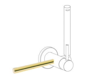 ACCESORIO PORTA TOALLAS PARA GRIFO CON DUCHA PARA INODORO TRES STUDY ORO 24K 03412401OR
