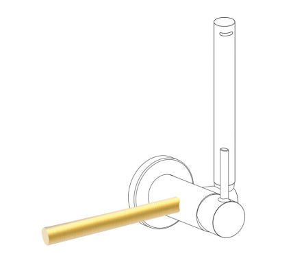 ACCESORIO PORTA TOALLAS PARA GRIFO CON DUCHA PARA INODORO TRES STUDY ORO MATE 24K 03412401OM
