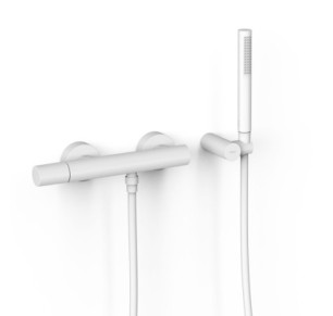 GRIFO MONOMANDO MURAL PARA DUCHA TRES STUDY BLANCO MATE 26116701BM