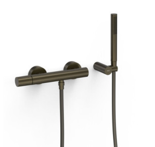 GRIFO MONOMANDO MURAL PARA DUCHA TRES STUDY NEGRO BRONCE 26116701KMB