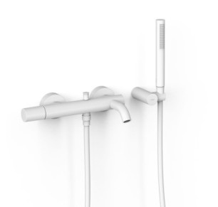 GRIFO MONOMANDO MURAL PARA BAÑERA Y DUCHA TRES STUDY BLANCO MATE 26117001BM