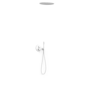 KIT DE GRIFO MONOMANDO EMPOTRADO DE 2 VÍAS RAPID-BOX PARA DUCHA TRES STUDY BLANCO MATE 26238005BM