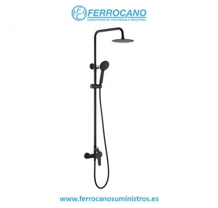 COLUMNA DUCHA MONOMANDO IMEX BELGICA NEGRO MATE BDZ044/NG