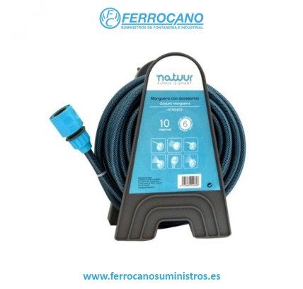 SET MANGUERA JARDIN MINI NATUUR 10MT NT110403