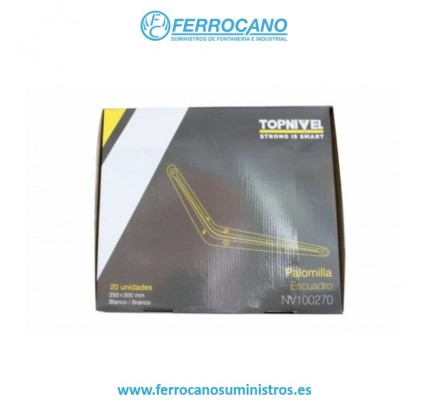 PALOMILLA SOPORTE 250X300MM BLANCA NIVEL