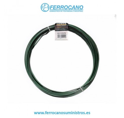 ALAMBRE ACERO PLASTIFICADO VERDE 50MT NIVEL