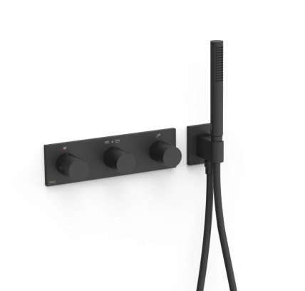 GRIFO TERMOSTÁTICO EMPOTRADO DE 3 VÍAS B-SYSTEM TRES B-SYSTEM NEGRO MATE 30735301NM