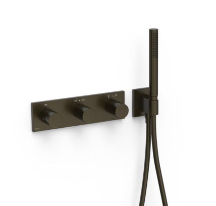 GRIFO TERMOSTÁTICO EMPOTRADO DE 4 VÍAS B-SYSTEM TRES B-SYSTEM NEGRO BRONCE 30735401KMB