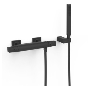 GRIFO TERMOSTÁTICO MURAL OVER-WALL PARA DUCHA TRES OVER-WALL NEGRO MATE 19016459NM
