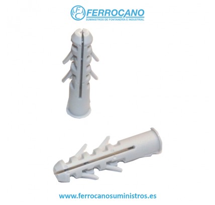 TACO FIJACION NIVEL NYLON GRIS 06X30MM (100 UDS)